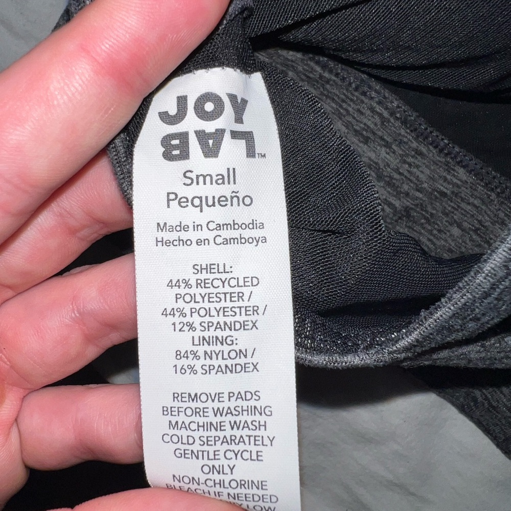 ‼️EUC: Joy Lab Strappy Grey Sports Bra - S - Picture 3 of 4